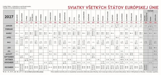 Stolový kalendár Plánovací 2027