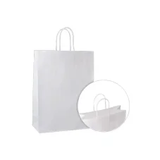 Papierová taška - krútené ucho - 320x120x410 - 200ks/krt biela