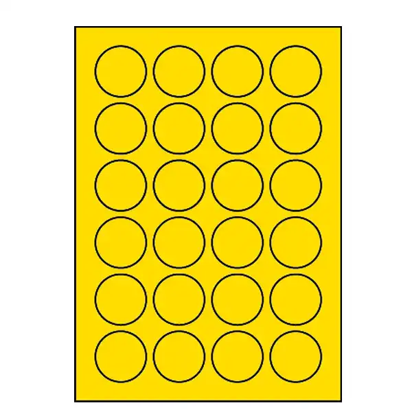 Etikety PRINT kruh 40 žlté