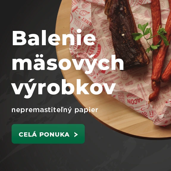 Nepremastiteľný papier na balenie mäsových výrobkov