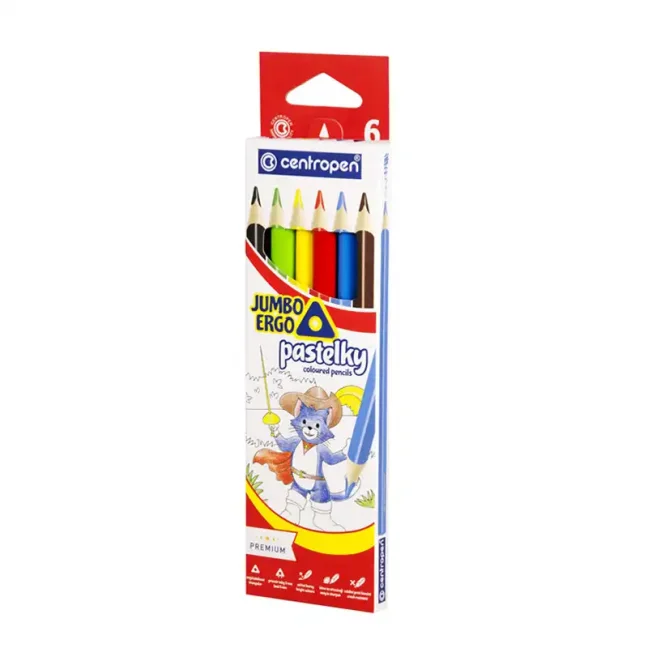 PASTELKY Centropen 9522/6 , JUMBO trojhranné