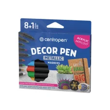 Decor pen CENTROPEN 2737/8+1 sada metalických popisovačov