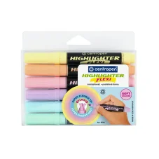 Zvýrazňovač CENTROPEN 8542/6 FLEXI SOFT sada/6 farieb