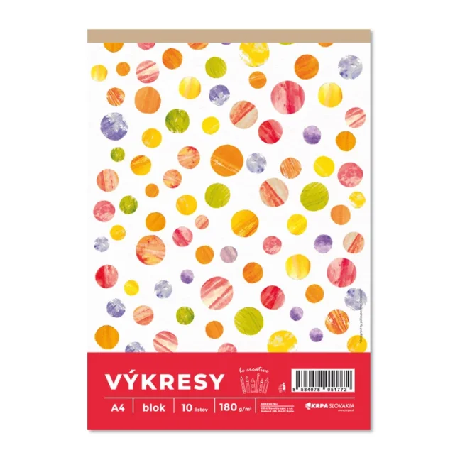 Výkresy A4, 180g, 10 listov v bloku