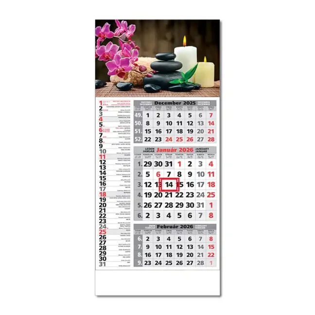 Plánovací kalendár ŠTANDARD 3M kombi 2026  Obrázok G