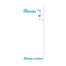 Čašnícka účtenka – 15x7 cm s potlačou –  volumen drevitý