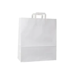 Papierová taška - ploché ucho - 450x170x480 - 150ks/bal, biela