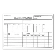 Skladová karta A5 – kartón - akcia - do vypredania zásob