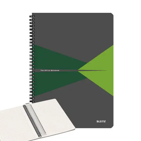 Blok Leitz Office A4,  linka, lamino, zelený