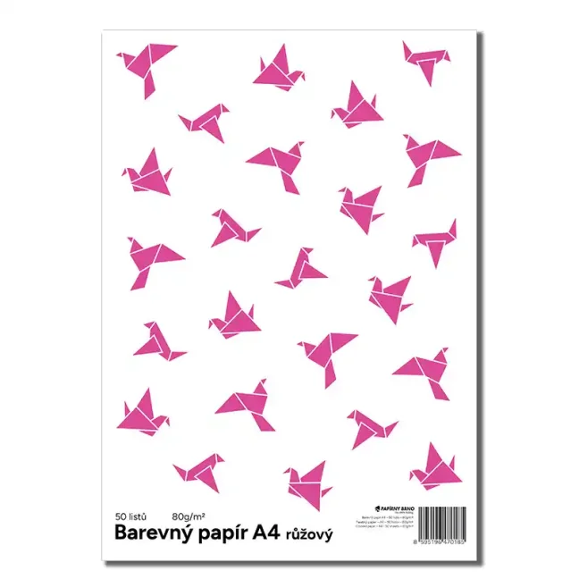 Farebný papier Color A4-80g - ružová