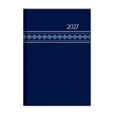 Týždenný diár A5 FOLK modrý 2027