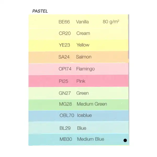 Farebný papier PASTEL A4-160g - MB30 stredne modrá