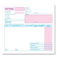Faktúra – daňový doklad – 21x20cm – 100 listov – dvojfarebná – samoprepis