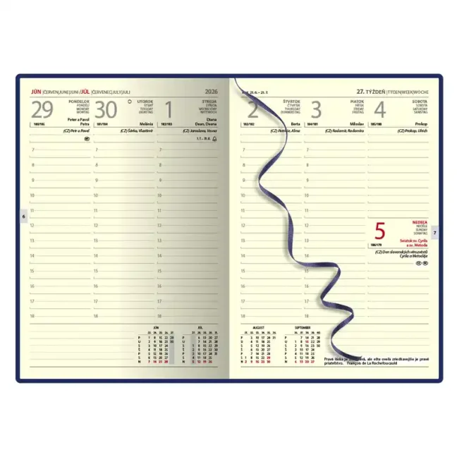 Manager diár B5 FALCON modrý 2026