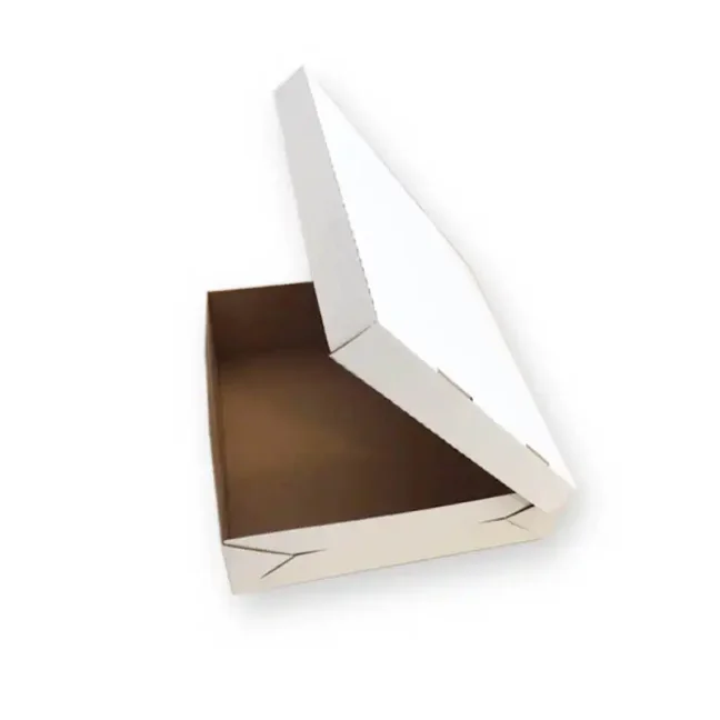 Krabica tortová - pevná, 320x320x100 mm, vlnitá lepenka