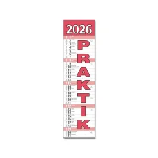 Plánovací kalendár Praktik nástenný červený 2026