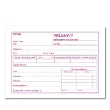 Príjmový pokladničný doklad A6 s DPH – samoprepis – 100 listov