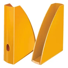 Stojan na časopisy Leitz WOW, metalická oranžová- akcia - do vypredania zásob