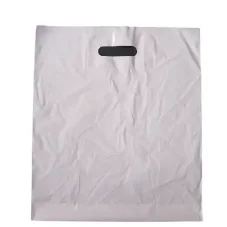 Taška igelitová biela, spevnený výsek