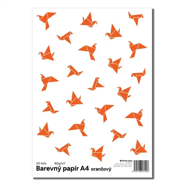 Farebný papier Color A4-80g - oranžová