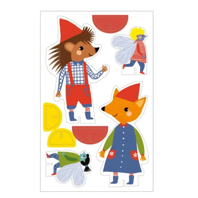 3D penové samolepky, 129 ks - Hubový domček