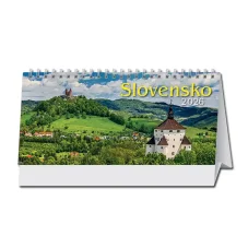 Stolový kalendár Slovensko riadkové 2026