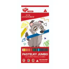 Pastelky CONCORDE Jumbo trojhranné, 12 ks + strúhadlo