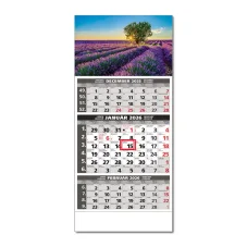 Plánovací kalendár ŠTANDARD 3M sivý 2026  Obrázok C