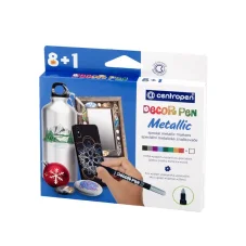 Decor pen CENTROPEN 2737/8+1 sada metalických popisovačov