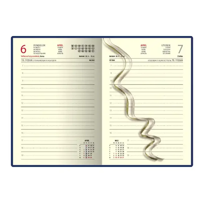 Denný diár A5 FALCON červený 2026