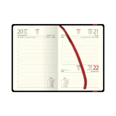 Denný diár A5 ELASTIC red 2026