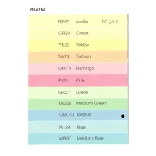 Farebný papier PASTEL A4-80g - OBL70 ľadovo modrá