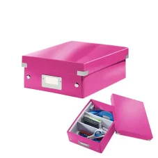 Organizační box Leitz Click and Store, malý, ružový