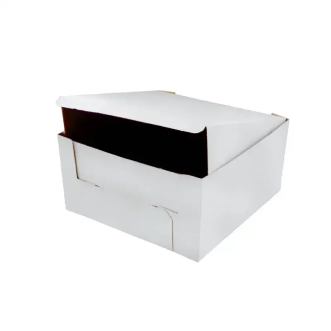 Krabica tortová - pevná, 350x350x180 mm vlnitá lepenka, vysoká