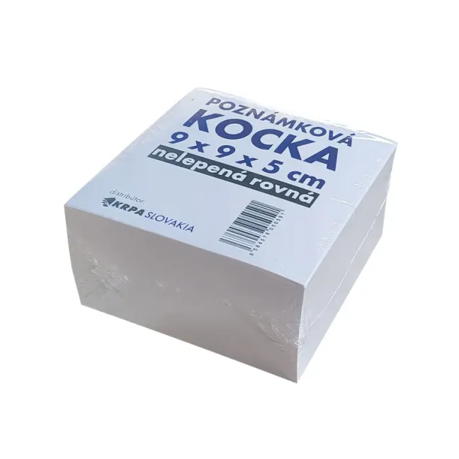 Poznámková kocka 9x9x5 rovná nelepená