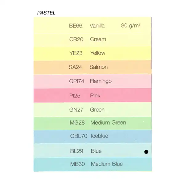 Farebný papier PASTEL A4-160g - MG28 stredne zelená