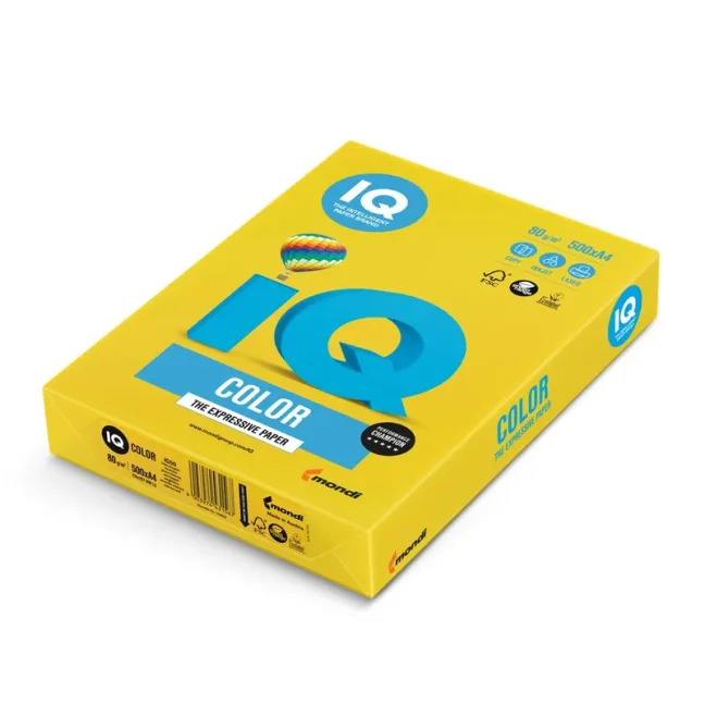 Farebný papier INTENSIVE A4-160g - IG50 intenzívna žltá