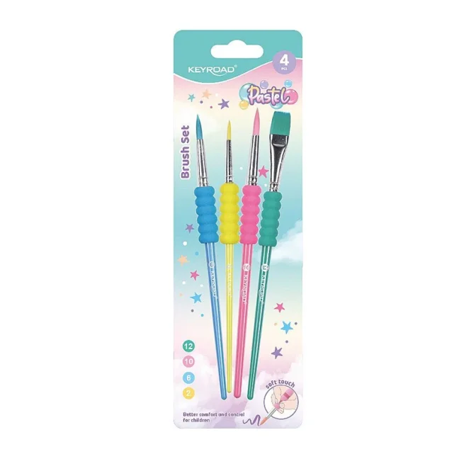 Sada štetcov KEYROAD pastel, penový úchop