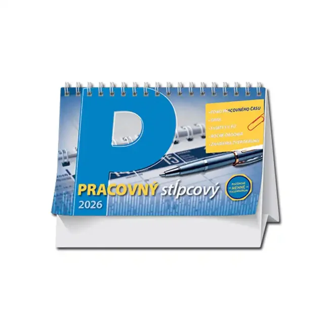 Stolový kalendár Pracovný kalendár stĺpcový 2026