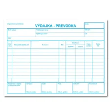 Výdajka – prevodka bez DPH A5 – 100 listov