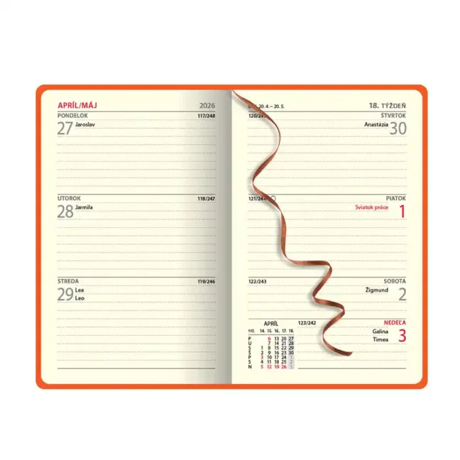 Mini diár A6 CAPRI čierny 2026