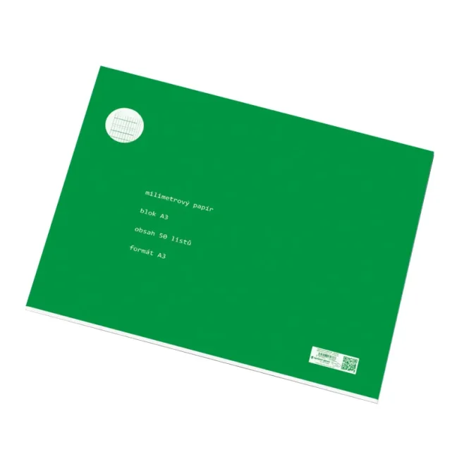Milimetrový papier A3, 50 listov v bloku