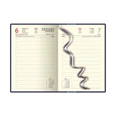 Denný diár A5 FOLK modrý 2026