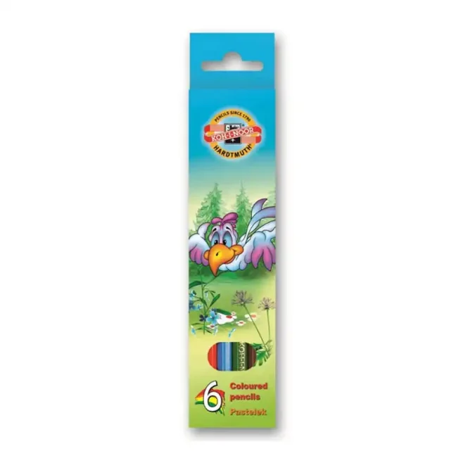 Pastelky Koh-I-Noor Vtáci  sada 6 ks 3551