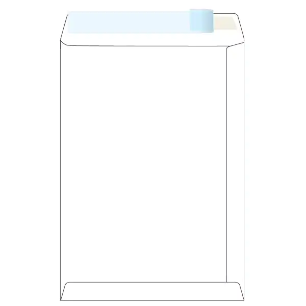 Obálky B3 tašky biele, samolepiace, krycia páska / 200