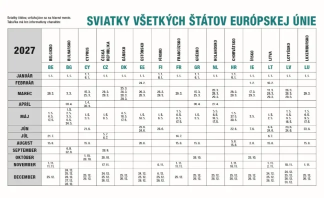 Stolový kalendár Pracovný riadkový 2027