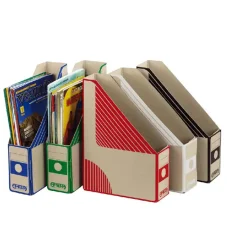 MAGAZÍN BOX EMBA, 75 mm, kartónový biela