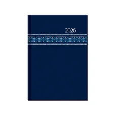 Týždenný diár A5 FOLK modrý 2026