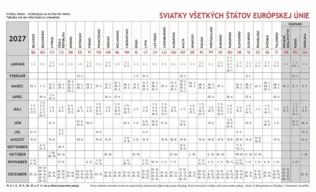Stolový kalendár Maxi 2027