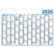 Plánovací jednolistový kalendár 2026